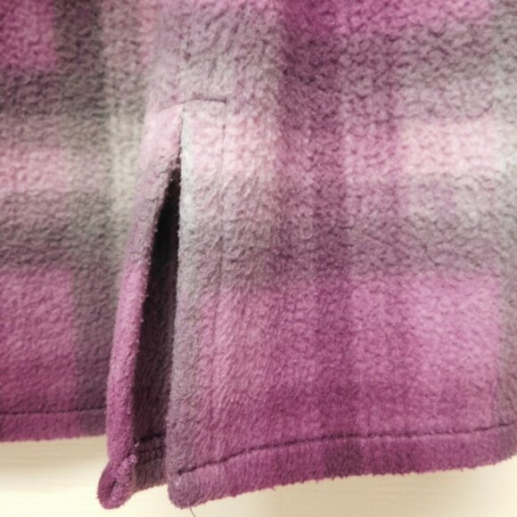 ARIZONA JEAN COMPANY Womens Shacket Plaid Fleece Long Sleeve Oversized Medium - Picture 3 of 6